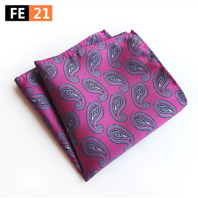 Klasszikus 25*25 cm-es férfi öltönyök zseb négyzetes esküvői divat Paisley zsebkendő Fesztivál Ajándék férfinak
