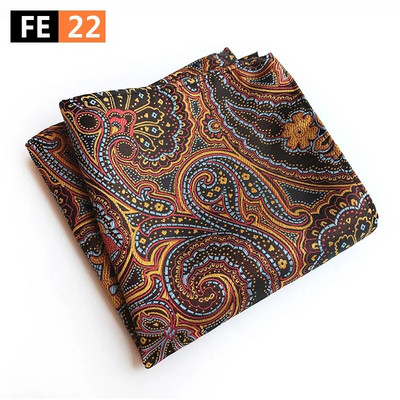 Klasszikus 25*25 cm-es férfi öltönyök zseb négyzetes esküvői divat Paisley zsebkendő Fesztivál Ajándék férfinak