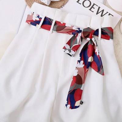 NOVA Ženska haljina Traperice Ukrasna mašna Remen Retro print keper struk Ljetna torba Šeširi Vrpce Ženski svileni marame 5X150CM