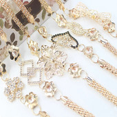 Öv női női divat fém lánc arany színű öv test lánc elegáns egyedi divat kiváló minőségű női ruha dekor övek