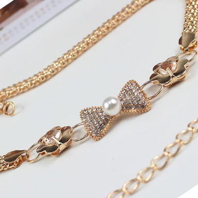 Öv női női divat fém lánc arany színű öv test lánc elegáns egyedi divat kiváló minőségű női ruha dekor övek