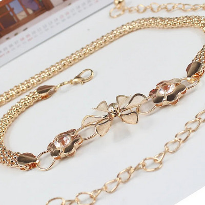 Öv női női divat fém lánc arany színű öv test lánc elegáns egyedi divat kiváló minőségű női ruha dekor övek