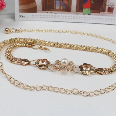 Öv női női divat fém lánc arany színű öv test lánc elegáns egyedi divat kiváló minőségű női ruha dekor övek