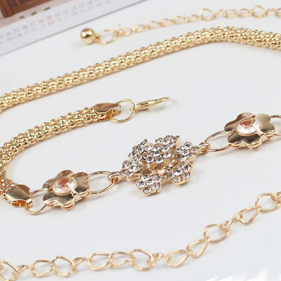 Öv női női divat fém lánc arany színű öv test lánc elegáns egyedi divat kiváló minőségű női ruha dekor övek