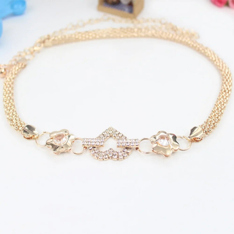 Öv női női divat fém lánc arany színű öv test lánc elegáns egyedi divat kiváló minőségű női ruha dekor övek