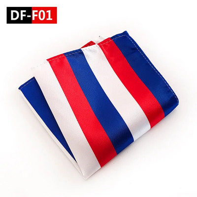 Férfi üzleti ruha Többszínű csíkos zsebtörölköző Divattervezés Minőségi robbanó modellek 25x25cm poliészter zsebtörölköző