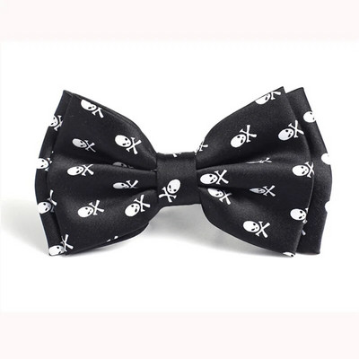 Új klasszikus csokornyakkendő férfiaknak férfi uniszex koponya fekete szmoking formális ruha pillangós csomó buli esküvői nyakkendő Cravat ajándék vadonatúj