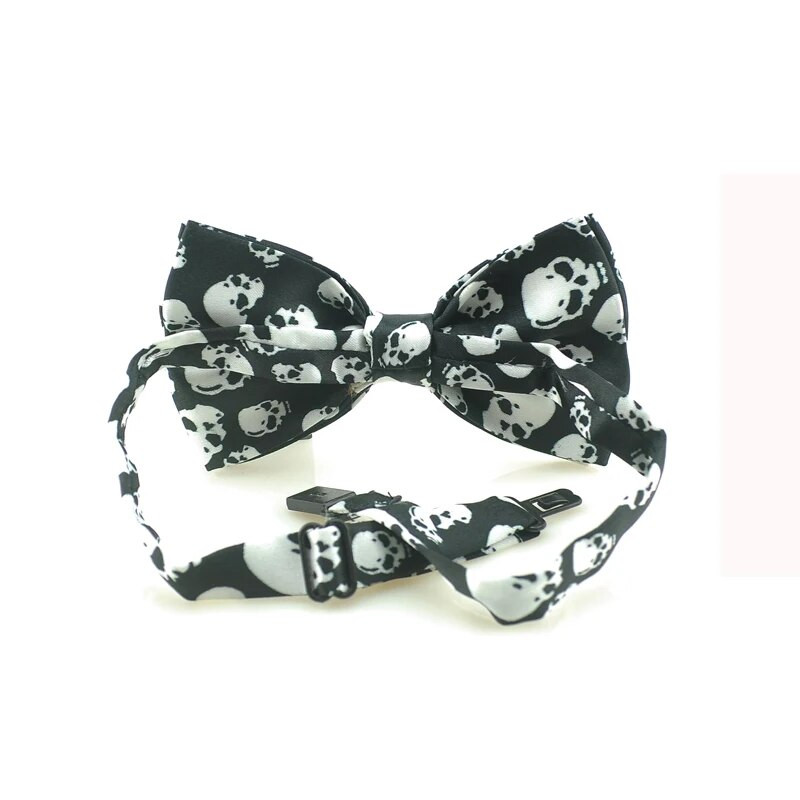 Új klasszikus csokornyakkendő férfiaknak férfi uniszex koponya fekete szmoking formális ruha pillangós csomó buli esküvői nyakkendő Cravat ajándék vadonatúj