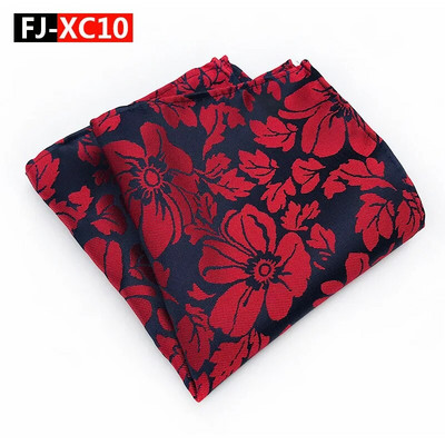 Luksusa ziedu lakatiņu šalles Vintage zīda poliestera Paisley ziedu Hankies vīriešu kabatas kvadrātveida kabatlakatiņi krūšu dvielis