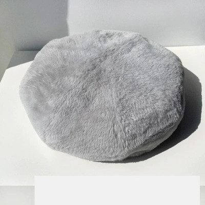 Női Műszőrme Meleg Beretek Sapka Őszi Téli Nyúl Szőrme Kalap Édes Festő Kalapok Női Egyszínű Újságfestő Panama Sapkák