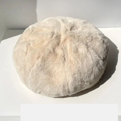 Női Műszőrme Meleg Beretek Sapka Őszi Téli Nyúl Szőrme Kalap Édes Festő Kalapok Női Egyszínű Újságfestő Panama Sapkák