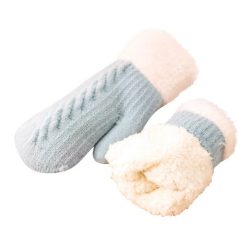 Γυναικεία χειμωνιάτικα πλεκτά γάντια Snowflake faux γάντια πλεκτά μάλλινα μανίκια ζεστά γάντια καρπό πιο ζεστά ελαστικά αφράτα γάντια γυναίκες