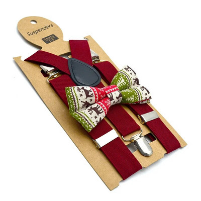 HUISHI fekete nadrágtartó gyerekeknek karácsonyi esküvői kiegészítők magas rugalmas pillangós csomós csokornyakkendő szett állítható lányoknak fiúknak