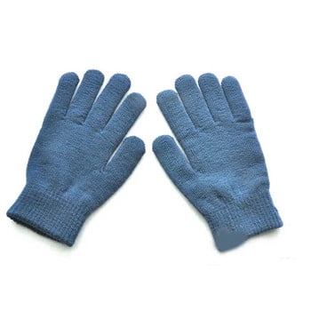 Μονόχρωμα Πλεκτά γάντια από μαλλί πλεξίματος Απλή φθινοπωρινή, χειμερινή, κορεατική οθόνη αφής με δάχτυλα Ζεστό δάχτυλο που περιέχει μαλλί