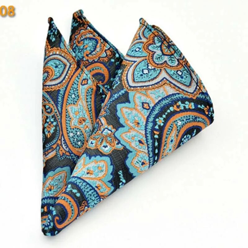 Kiváló minőségű zsebkendő zsebkendő négyzet alakú zsebkendő Nyomtatott 23cm*23cm Férfi ajándék esküvői ruha Zsebtörölköző F0125