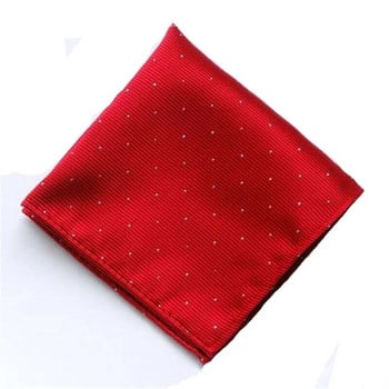 Ανδρικό μαντήλι 25cm*25cm Μαντήλια τσέπης τετράγωνο με κουκκίδα πολυεστέρα υψηλής ποιότητας μαντήλι δώρο γάμου για άνδρες F0124