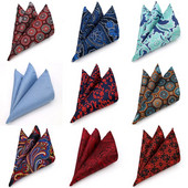 Luksuzni tvornički muški 25*25CM starinski cvjetni karirani svileni rupčić s džepnim kvadratom Muški modni ručnik na prsima za vjenčanje