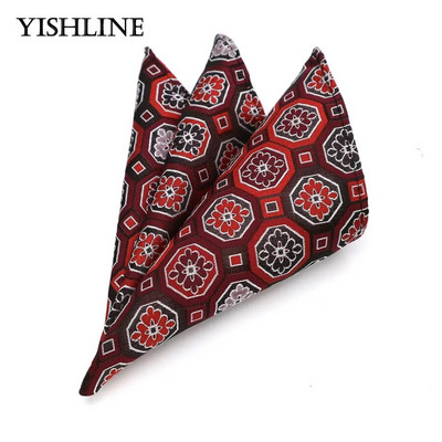 Luksuzni tvornički muški 25*25CM starinski cvjetni karirani svileni rupčić s džepnim kvadratom Muški modni ručnik na prsima za vjenčanje