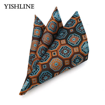 Luksuzni tvornički muški 25*25CM starinski cvjetni karirani svileni rupčić s džepnim kvadratom Muški modni ručnik na prsima za vjenčanje