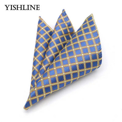 Luksuzni tvornički muški 25*25CM starinski cvjetni karirani svileni rupčić s džepnim kvadratom Muški modni ručnik na prsima za vjenčanje