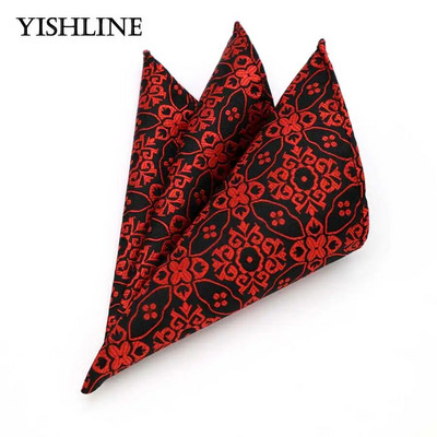 Luksuzni tvornički muški 25*25CM starinski cvjetni karirani svileni rupčić s džepnim kvadratom Muški modni ručnik na prsima za vjenčanje