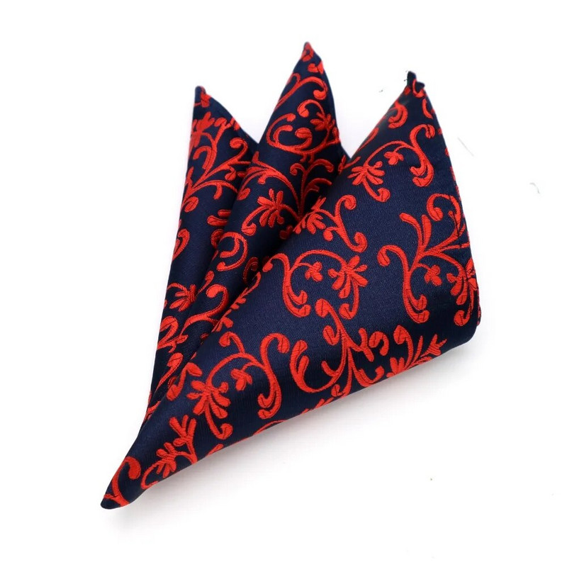 Luksuzni tvornički muški 25*25CM starinski cvjetni karirani svileni rupčić s džepnim kvadratom Muški modni ručnik na prsima za vjenčanje