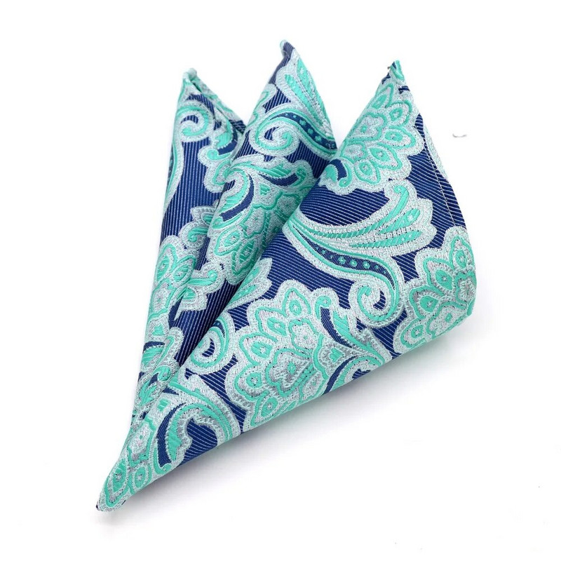 Luksuzni tvornički muški 25*25CM starinski cvjetni karirani svileni rupčić s džepnim kvadratom Muški modni ručnik na prsima za vjenčanje