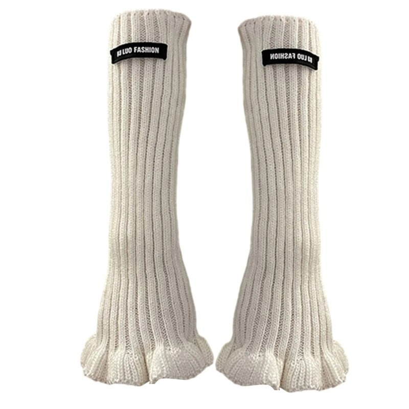 Megztos pailginamos pirštinės, šildomos be pirštų, žieminės pirštinės, elastingos, šiltos, šiltos pirštinės mergaitėms paauglėms