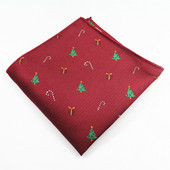 RBOCOTT Novost muške božićne džepne maramice Crveno Zelena Crna Plava Maramice 22cm*22cm Hanky za muškarce Poslovna zabava
