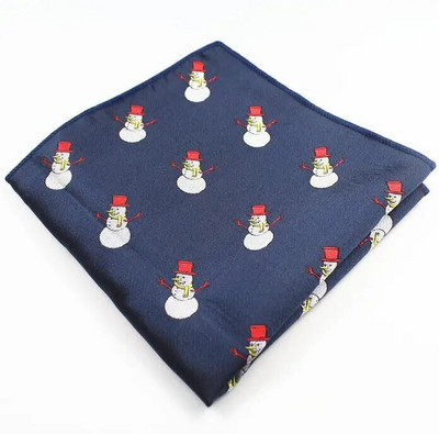 RBOCOTT Novost muške božićne džepne maramice Crveno Zelena Crna Plava Maramice 22cm*22cm Hanky za muškarce Poslovna zabava