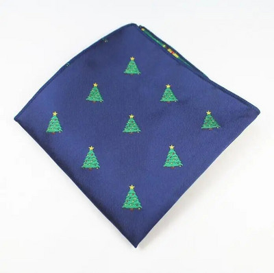 RBOCOTT Novost muške božićne džepne maramice Crveno Zelena Crna Plava Maramice 22cm*22cm Hanky za muškarce Poslovna zabava