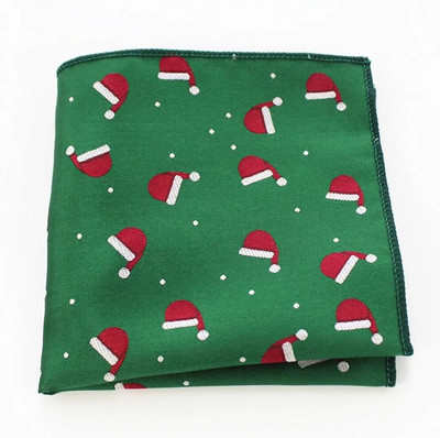 RBOCOTT Novost muške božićne džepne maramice Crveno Zelena Crna Plava Maramice 22cm*22cm Hanky za muškarce Poslovna zabava