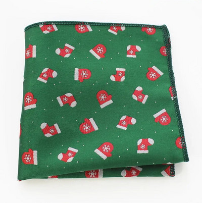 RBOCOTT Novost muške božićne džepne maramice Crveno Zelena Crna Plava Maramice 22cm*22cm Hanky za muškarce Poslovna zabava