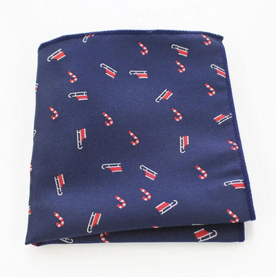 RBOCOTT Novost muške božićne džepne maramice Crveno Zelena Crna Plava Maramice 22cm*22cm Hanky za muškarce Poslovna zabava