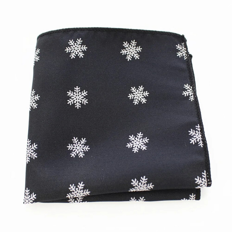 RBOCOTT Novost muške božićne džepne maramice Crveno Zelena Crna Plava Maramice 22cm*22cm Hanky za muškarce Poslovna zabava