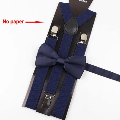 Ühevärviline meeste vöö polüestrist kikilipsu komplekt meeste naiste traksid polüester Y-selja traksid Kahevärviline kikilips reguleeritav elastne