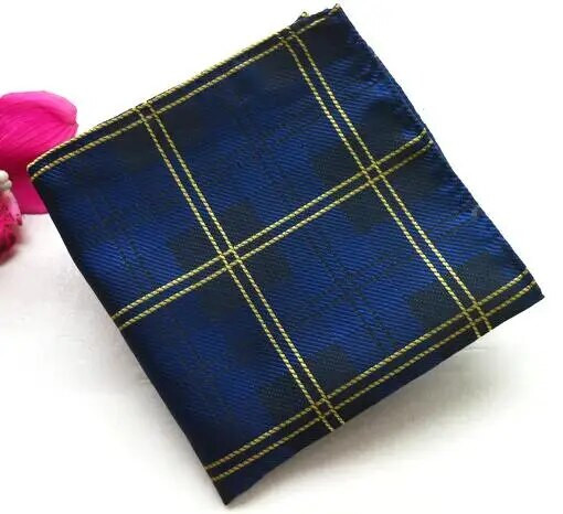 RBOCOTT férfi kék kockás négyzetes zsebkendő Paisley zsebkendő Dot Hanky 25cm*25cm Férfi Piros Esküvői Üzleti Kiegészítők