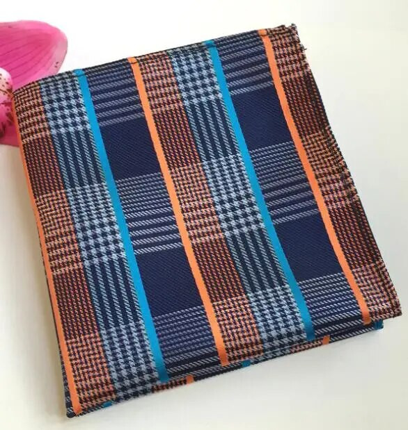 RBOCOTT férfi kék kockás négyzetes zsebkendő Paisley zsebkendő Dot Hanky 25cm*25cm Férfi Piros Esküvői Üzleti Kiegészítők