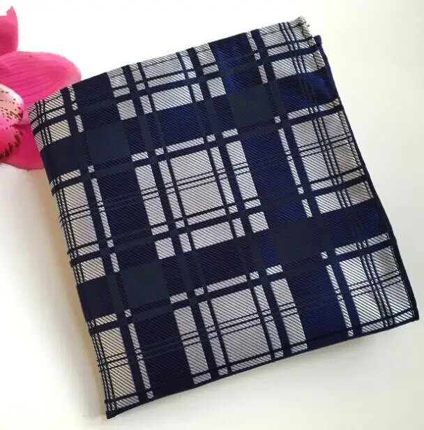 RBOCOTT férfi kék kockás négyzetes zsebkendő Paisley zsebkendő Dot Hanky 25cm*25cm Férfi Piros Esküvői Üzleti Kiegészítők