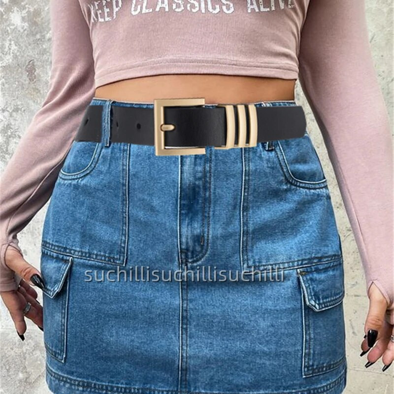 2023. Novi šik stilski ženski remen od PU kože, ukrasni modni korejski pojas za djevojčice, traperice u crnoj boji, ležerni remeni za haljine