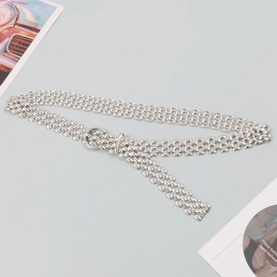 Sieviešu jostas Luksusa Mode Vēss Zelts Sudraba jostasvieta Ķēde Jauna Trend Josta Dekorācija Uzvalks Džinsi Svārki Josta Bankets Punk