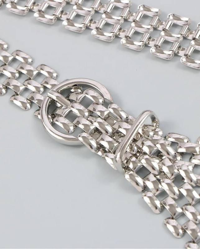 Sieviešu jostas Luksusa Mode Vēss Zelts Sudraba jostasvieta Ķēde Jauna Trend Josta Dekorācija Uzvalks Džinsi Svārki Josta Bankets Punk