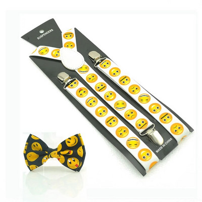 Fashion Poker Novitet Dizajn Mix Ležerne naramenice za hlače Držač leptir Novo Žene Muškarci Y-leđa Naramenice Set leptir kravata Poklon