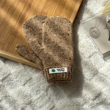 Χειμερινά μονόχρωμα γάντια αφής για παιχνίδι με τηλέφωνο Γυναικεία μονόχρωμα παχύρρευστα γάντια ζεστά πλεκτά Γάντια γάντια για γυναίκες