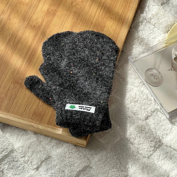 Χειμερινά μονόχρωμα γάντια αφής για παιχνίδι με τηλέφωνο Γυναικεία μονόχρωμα παχύρρευστα γάντια ζεστά πλεκτά Γάντια γάντια για γυναίκες