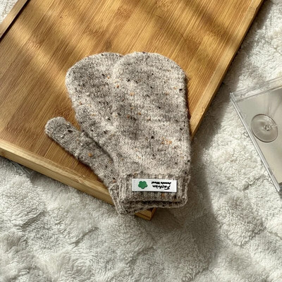 Žieminės vienspalvės pirštinės su jutikliniu ekranu, skirtos žaisti telefonu Moterims vienspalvės storos šiltos megztos pirštinės kumštinės pirštinės Moteriškos pirštinės