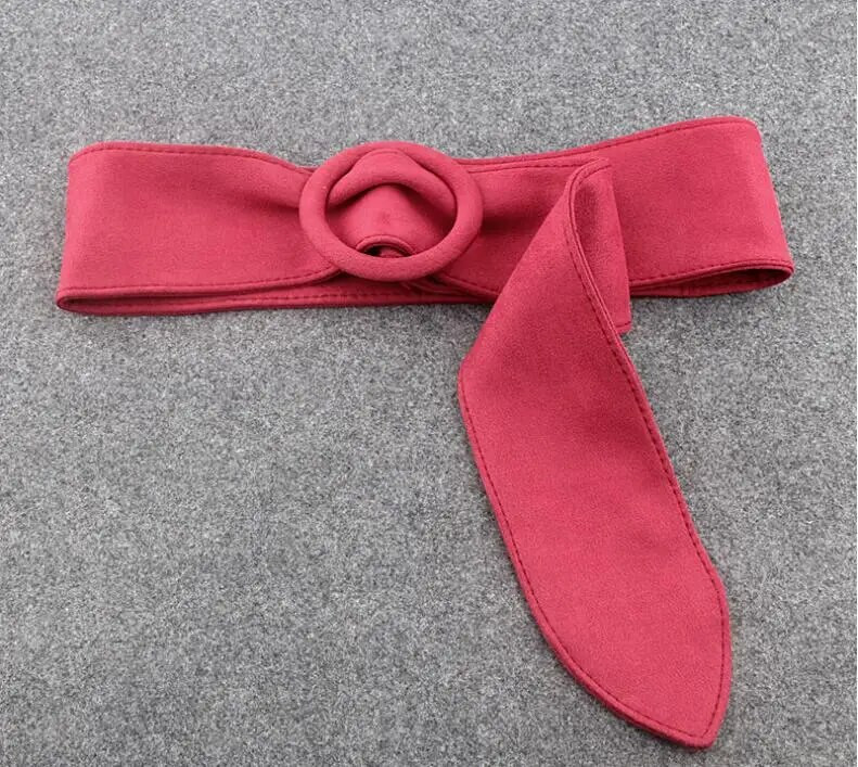 Djevojka Okrugli gumbi Remen od antilopa i flanela Ženski mekani remen za dekoraciju širine lica Dizajnerski baršunasti modni remeni Cinturon