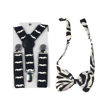2db Szalagtartók Elasztikus Gyermek Nyakkendő Fiúk Állítható Merevítők Gyerek Csokornyakkendő Szett Y Hát Csokorkák Pillangó Övek Polka