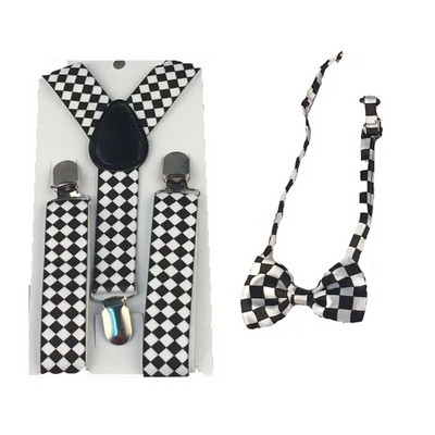 2db Szalagtartók Elasztikus Gyermek Nyakkendő Fiúk Állítható Merevítők Gyerek Csokornyakkendő Szett Y Hát Csokorkák Pillangó Övek Polka