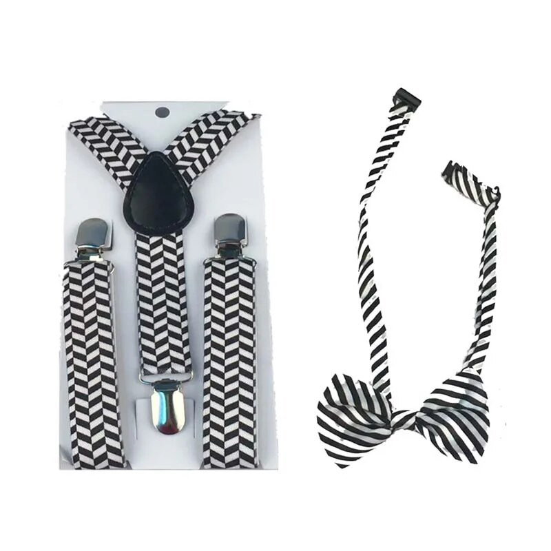 2db Szalagtartók Elasztikus Gyermek Nyakkendő Fiúk Állítható Merevítők Gyerek Csokornyakkendő Szett Y Hát Csokorkák Pillangó Övek Polka